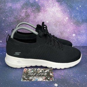 Skechers Women's GoWalk Joy Slip On Knit Sneakers, SN-56073- BLACK, US 7M